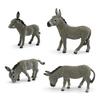 1pcs Realistic Donkey Animal Figurines Toy Figures Solid Grey Mule Models Farm Animal Toys Static PVC Decor Crafts