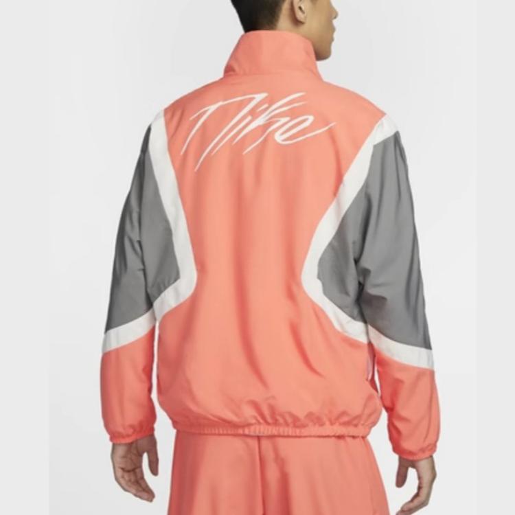 Nike As M Nk Df Wvn Icon Jacket Startfv Color Block Loose Retro Sports Woven Stand Collar Long Sleeve Jacket Men Jacket Red FZ0249-643