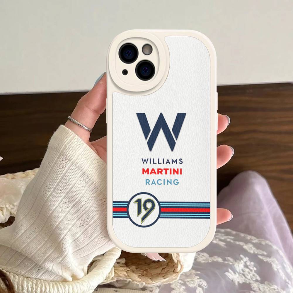 M-Martini Racing Горизонтальная полоска Для IPhone 16 15 14 13 12 11 Pro Max Plus Ударопрочный кожаный мягкий чехол для телефона