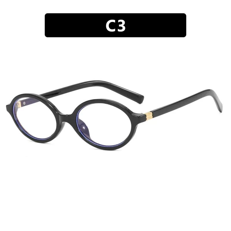 Anti-Blue Light Eyeglasses Eye Protection Oval Small Frame Retro Female Korean Plain Glasses Ladies Optical Spectacle Eyeglass