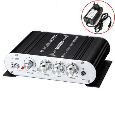 Авто-партнер ST-838 2.1-канальный аудиоусилитель мощности, RMS 20 Вт x 2 + 40 Вт, класс D, стерео, цифровой аудиоусилитель с выходом на сабвуфер