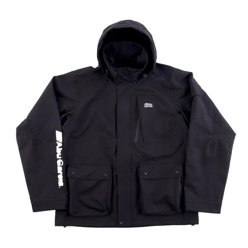 Abu Garcia Fishing Shell Size 3-Layer Parka, Black, M, Rainwear, Waterproof, Breathable, 3-Layer