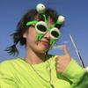 Novelty Alien Glasses Big Eyes Alien Sunglasses Halloween Costume Accessory for Carnival Festivals Cosplay Party Supplies