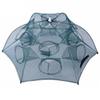 6 Holes Portable Fishing Net Shrimp Cage Nylon Foldable Folding Fish Collapsible Trap Automatic F5B6