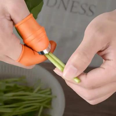 1 шт. Кухонный нож-напальчник для чистки чеснока и сбора овощей, сбора перца и бобов