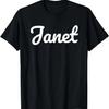 Футболка с красивым каллиграфическим почерком Janet