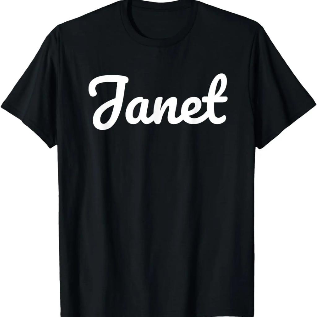 Футболка с красивым каллиграфическим почерком Janet