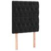 LED Headboard in Black 80 x 7 x 118 128 cm Velvet
