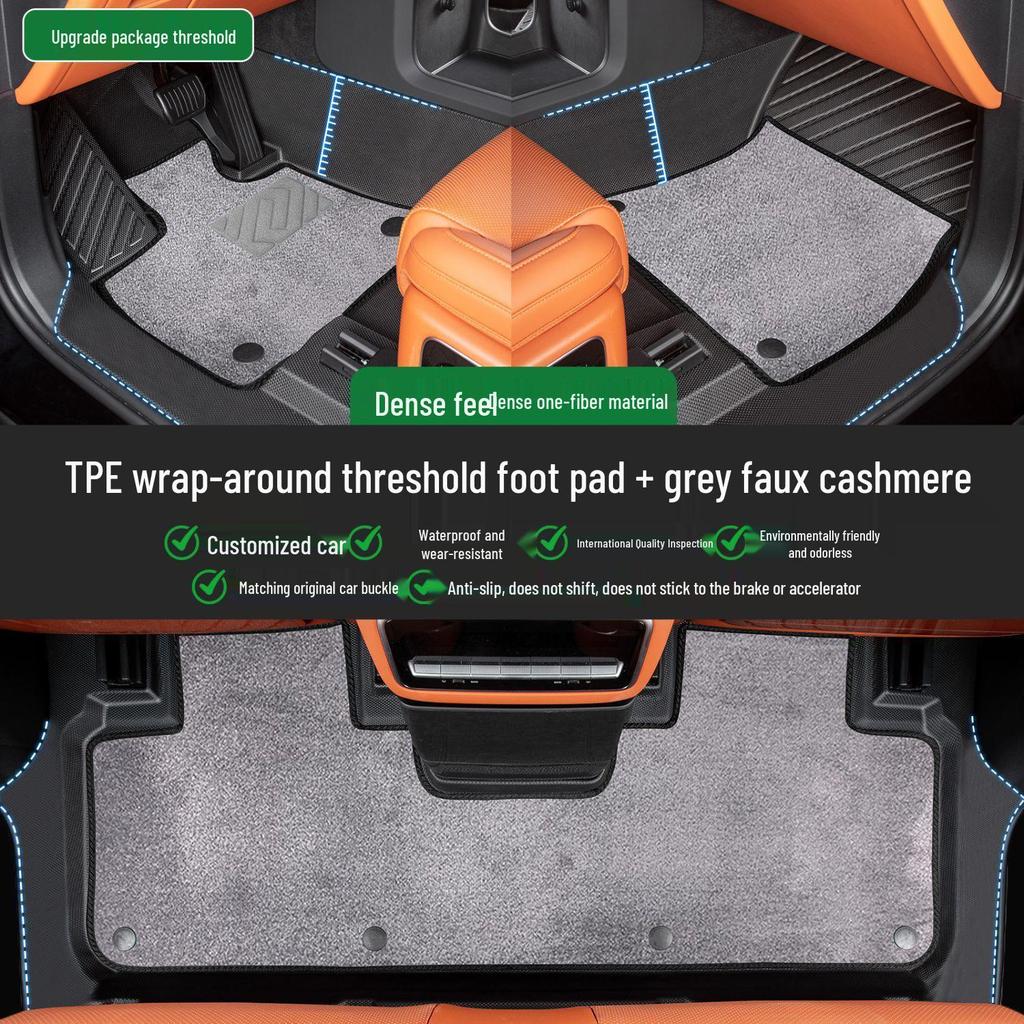 Geely Galaxy A7 Полный комплект ковриков для пола из ТПЭ с накладками на пороги - 26 Ковриков для ног нового дизайна