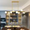 Dining Room Ceiling Chandelier Suspension Horizontal Glass Balls Chandeliers Kitchen Hanging Lamp Office Front Desk Lights