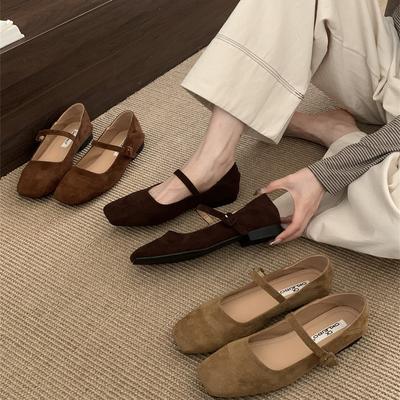 С юбкой одинарная обувь на плоской подошве ретро нежные туфли бабушки женские 2025 новые весенние туфли Мэри Джейн универсальные