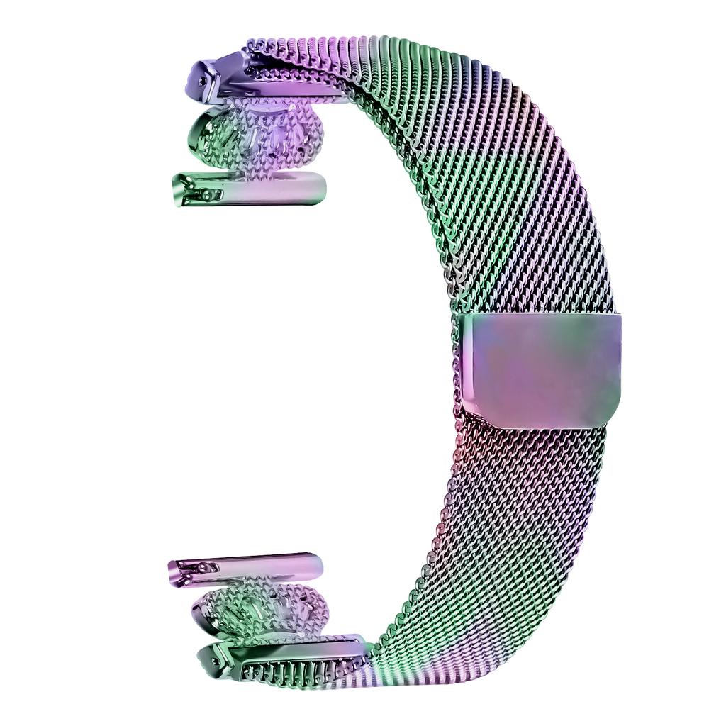 For Huawei Watch GT 3 Pro 43mm Milanese Mesh Band Magnetic Crown Clasp Stainless Steel Strap