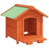 Dog House Brown 65x65x61.5 cm Solid Pine Wood