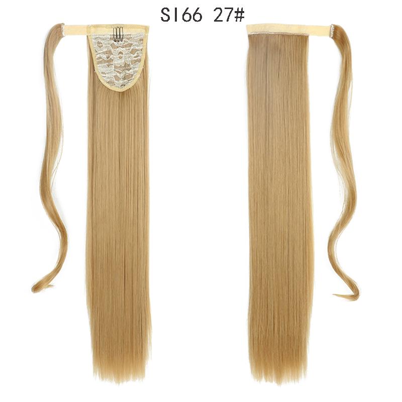 Straight Synthetic Clip In Drawstring Ponytail Hairpieces for Women High Temperature Fiber