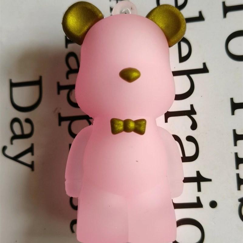 Крутой силиконовый брелок в виде медведя с молнией для сумок и машин