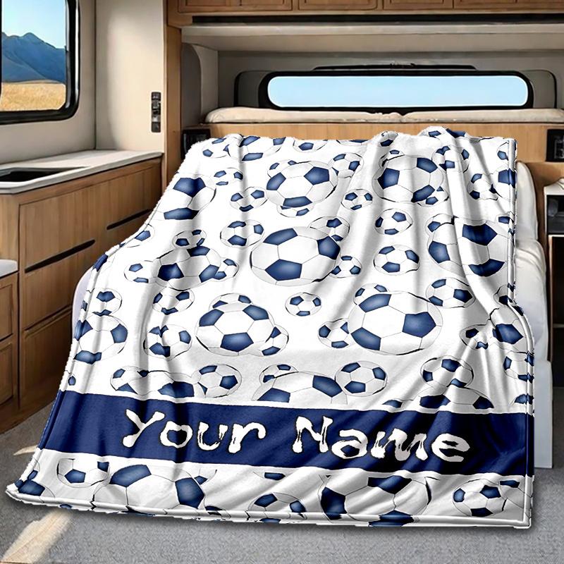 Life Is Full Of Football Shawl Blanket Personalized Name Option Soft Comfortable Stylish For Bedroom Bed Sofa Office Camping Warming Perfect Gift For