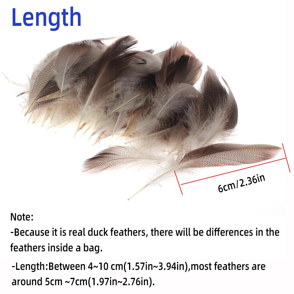 50 шт. натуральных перьев утиной пашины для крыльев, хвостов, стримеров, материала для вязания мушек