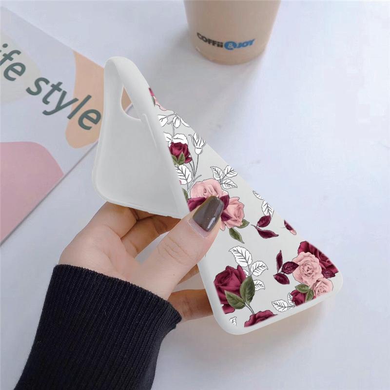 Мягкий силиконовый чехол с цветочным узором для Xiaomi Redmi Note 13 Poco C65 Samsung M35 A55 iPhone 15 Huawei Honor Realme Camera Защитный противоударный чехол