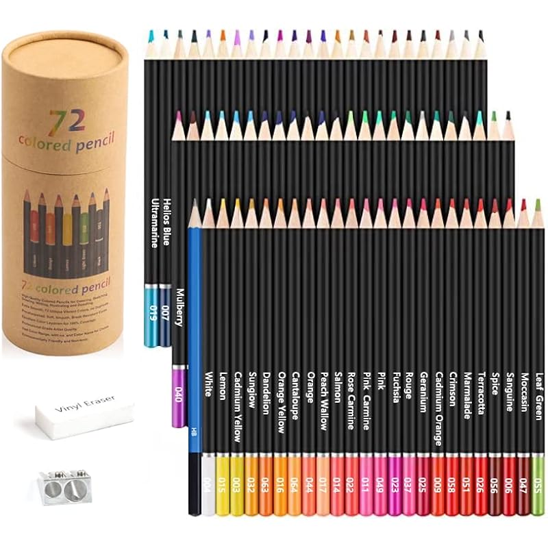 Corslet 75 Pc Oil Colour Pencils Set With Sharpener And Eraser Drawing Pencil Colours Colored Pencils Color Pencil Set F