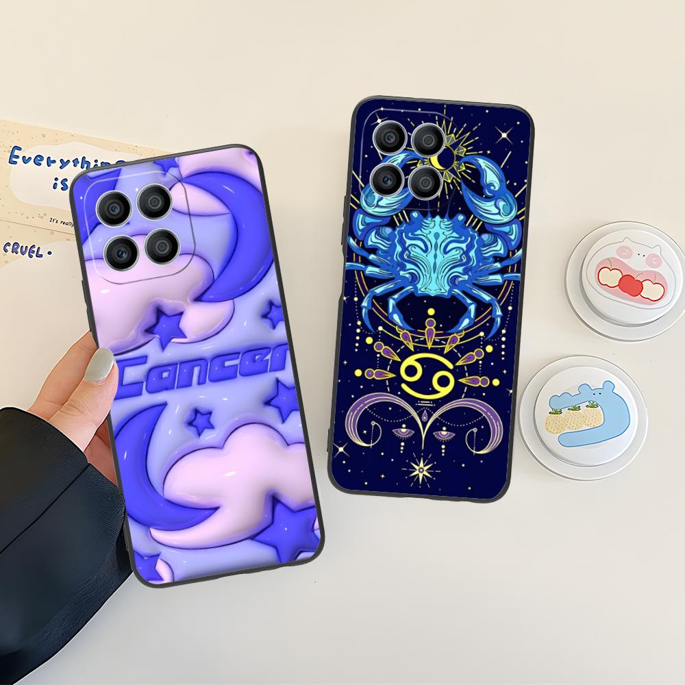 Чехол для мобильного телефона со знаком зодиака Рак для Honor 90 80 70 60 50 30 20 10 9 8 7 Pro S SE Lite 5G Красочная печать Красивый