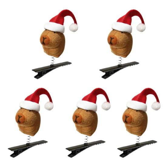 5 шт. шпильки для волос для девочек, весенний дизайн, декор капибара, заколки для волос, яркие цвета, аксессуары для волос, укладка волос