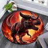 1pc Soft, Absorbent & Non Slip Terrible dinosaur Round Rug Soft Circle Rug for Living Room & Bedroom Decor, Chair Mats, and Unforgettable Ho