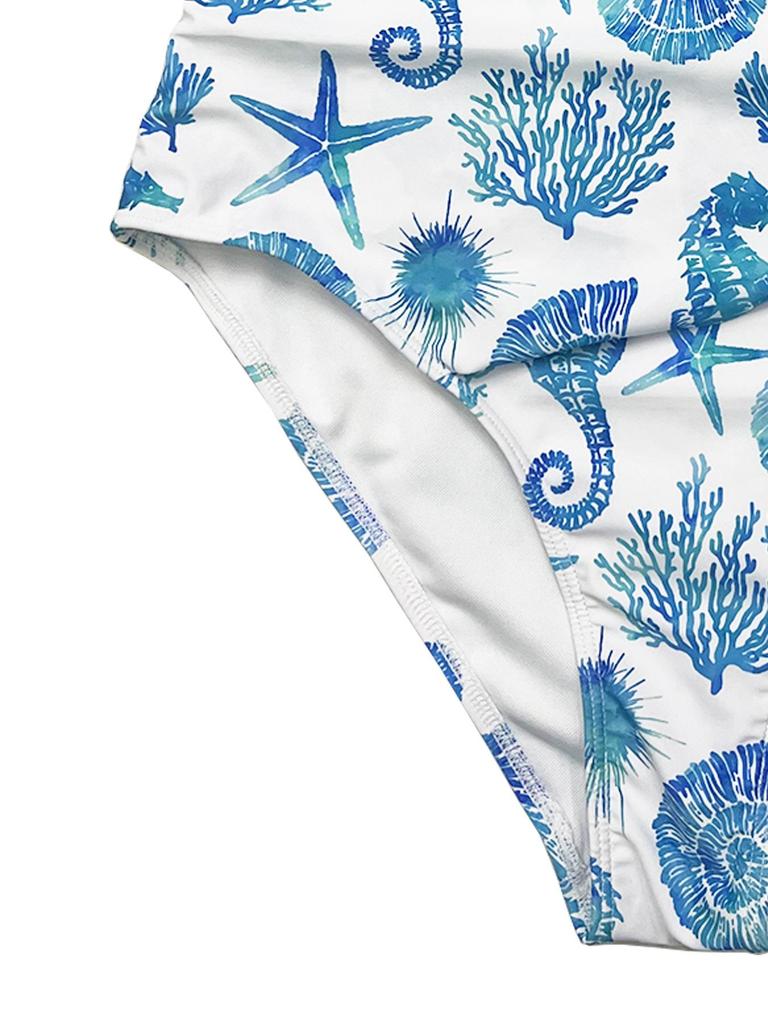 Стройнящий слитный купальник большого размера – Модный принт