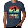 6th Birthday Bmx Bike Awesome Since 2015 Tshirt Fashion Print Casual Short Sleeve Tshirt