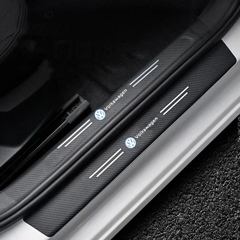 New New Luminous Car Door Sill Trim Stickers Protective Strip Film Decal for Volkswagen Polo Golf Touran Beetle Jetta Tiguan
