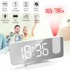 Upgraded Projection Alarm Clock for Bedroom,Projector Ceiling Clock with Digtal LED Temperature Humidity Display &