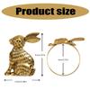 Pack of 12 Antique Gold or Silver Metal Easter Rabbit Napkin Rings Buckles Perfect for Weddings and Banquets