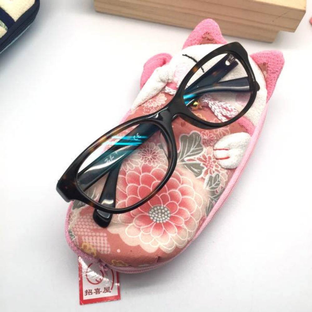 Сумка для очков Lucky Eyewear Мягкий чехол для очков Мешочек для солнцезащитных очков Кот удачи Футляр для очков