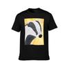 European badger oil painting TShirt Work Basic Short Sleeve Top