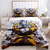 3pcs Timeless Hero Goku Quilt Cover Set - Soft & Comfortable Polyester Fabric, All-Season Breathable Comforter Set For 1 Quilt Cover & 2 Pillowca