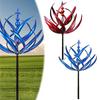 Цветок Ветер Spinner Украшение кола Непогода Открытый Сад Двор Крыльцо Газон Роторный Металлический Spinner Земля Шип Орнамент Рождественский Подарок