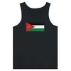 Débardeur - Drapeau de la Jordanie - Noir - 100% хлопок - Coupe ajustée - Mixte