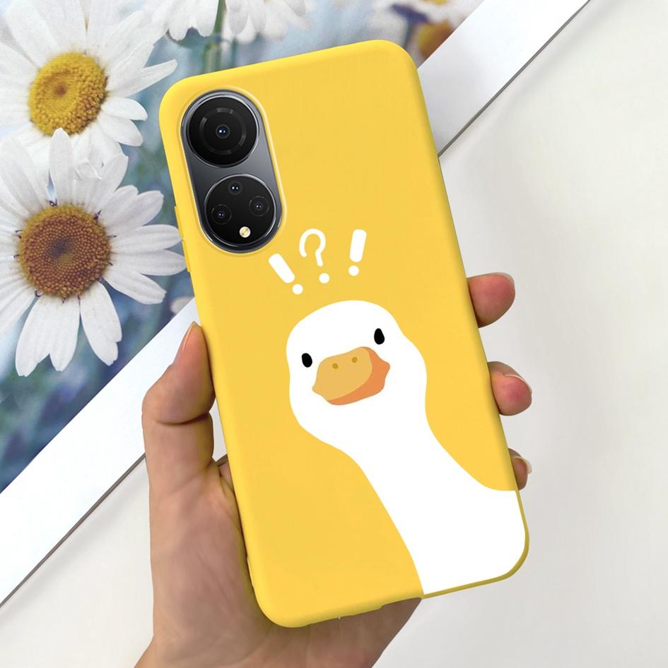 For Honor X7 X7a Case Lovely Duck Astronaut Soft Silicone Matte Phone Cover For Honor X7b CLK-LX1 Funda X 7b X 7a HonorX7 Bumper