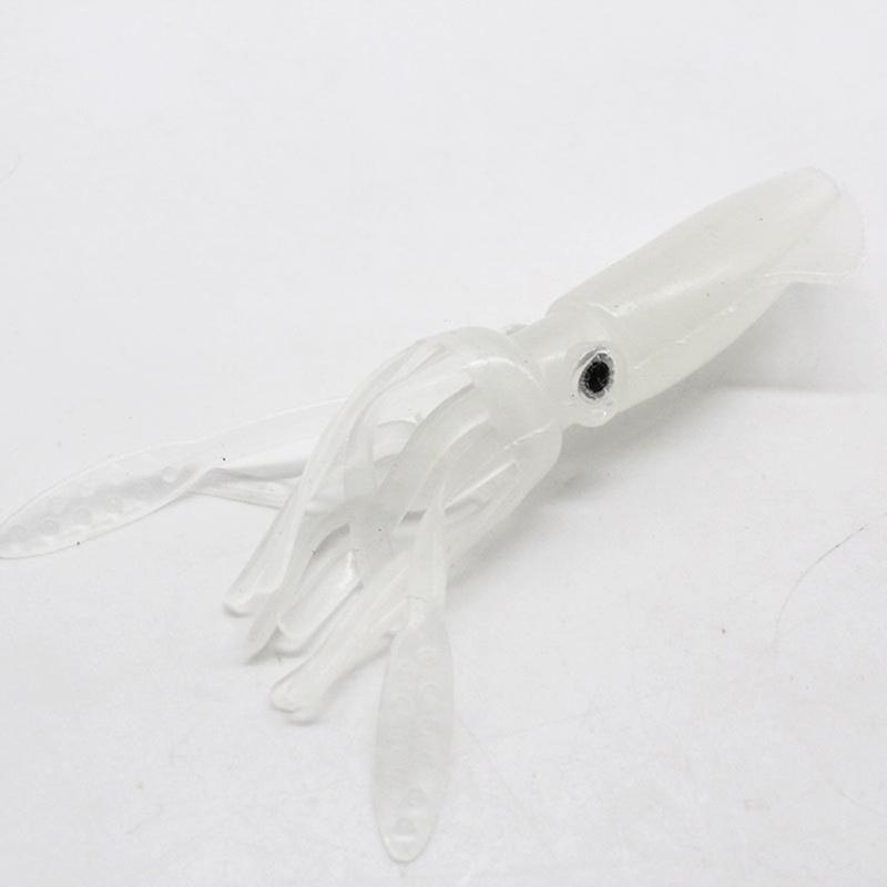 Светящаяся приманка в виде кальмара 10 см/8 г, морская рыбалка, троллинг, красочная имитация осьминога, мягкая приманка для рыбалки