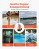 1500W Submersible Trash Pump, 21000 L/H, Cast Iron Submersible Sump Sewage Pump with Automatic Float Switch, 18M Max Lift, Draining Dirty Clean Water,