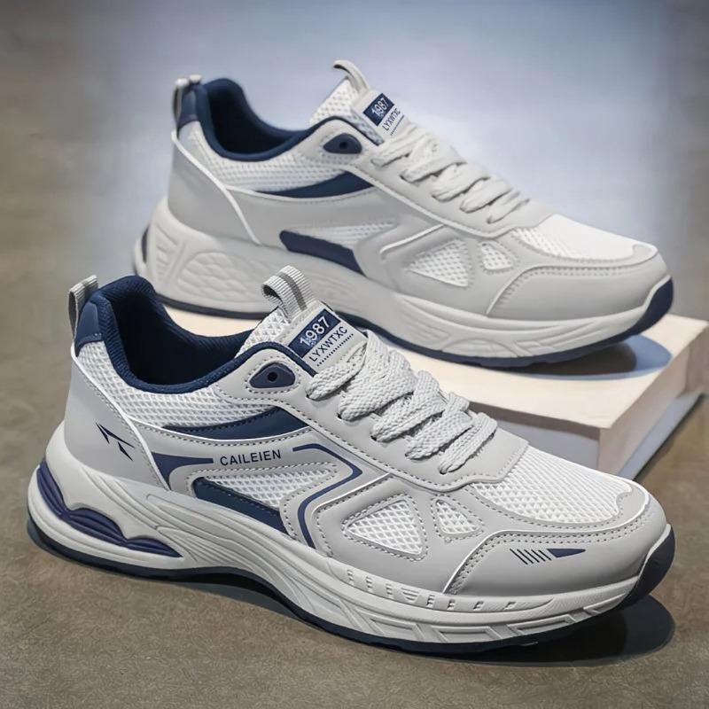 Men S Mesh Breathable Thick Sole Casual Sports Sneakers