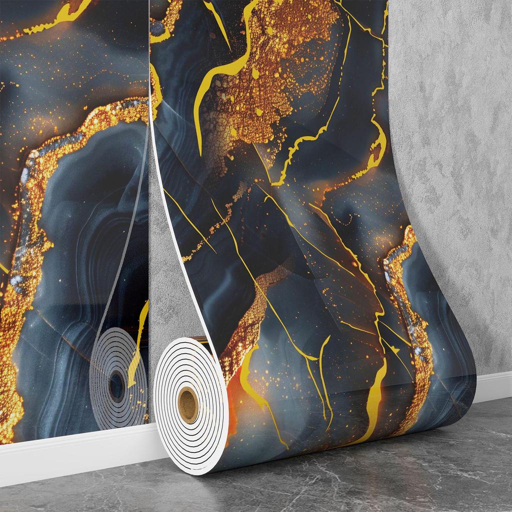 Самоклеящаяся водостойкая настенная наклейка под мрамор для ванной комнаты, гостиной, кухни и ТВ-зоны.