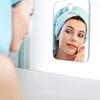 1Pc Acrylic Mirror With Wall Suction Shower Mirror with Razor Holder For Man Shaving Women Makeup Portable Travel Bathroom