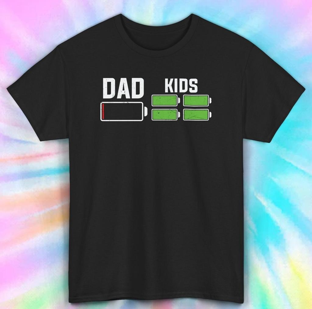 Dad Low Battery Full Battery Shirt | Funny Parent Tee | S-5XL