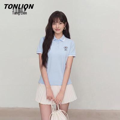 Женская футболка TonLion с воротником-поло, охлаждающая, с коротким рукавом