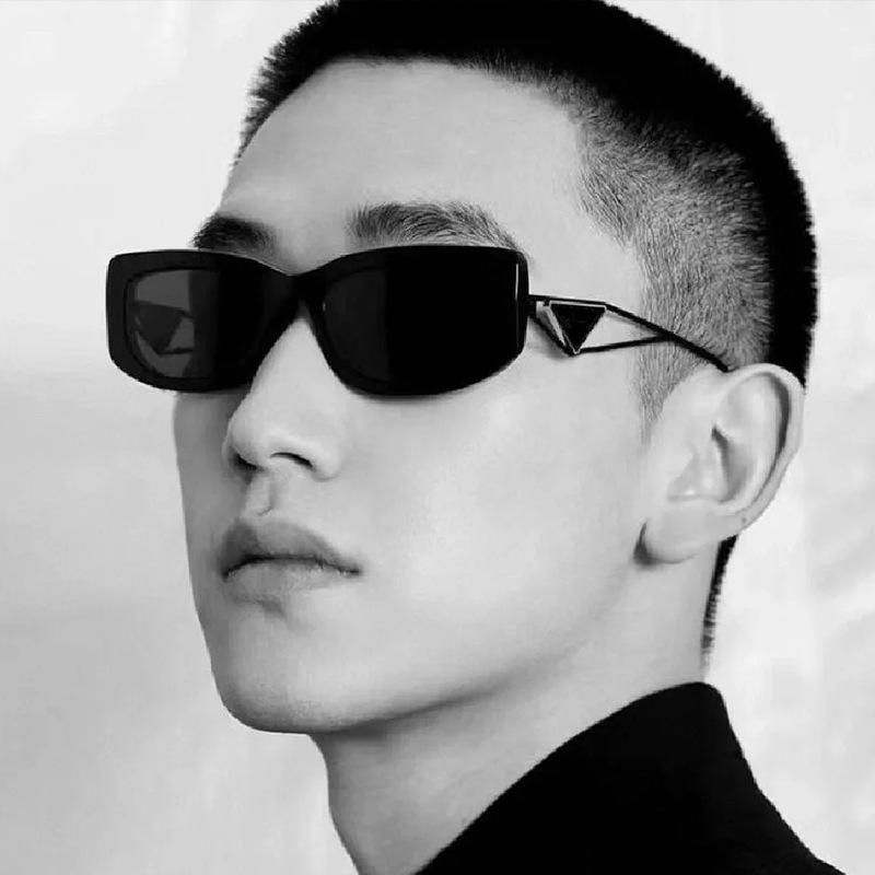 Vintage Retro Style Sunglasses Men Rectangle Shape Hollow Out Leg Sun Glasses Women European American Style Female Sunglass