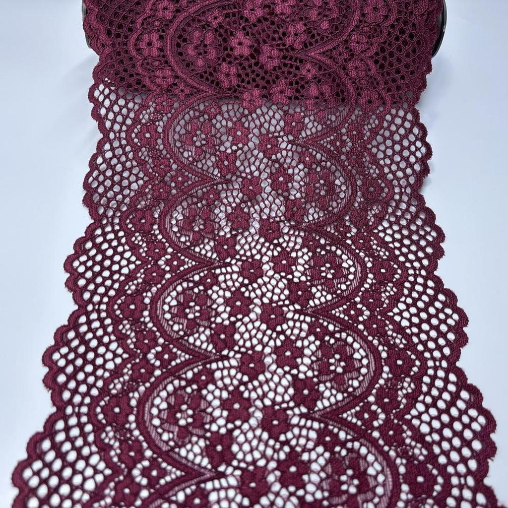 (13 Colors) Scallopped Elastic Spandex Sewing Lace Fabric for Lingerie, Bra, Underwear, Garment, Wedding Dress & Crafting