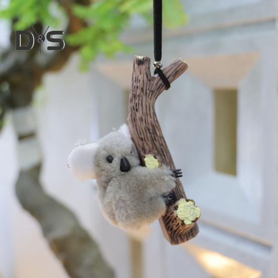 Подвесное украшение для автомобиля, коала, черепаха, панда, объятия, пень, подвеска, зеркало заднего вида, декор для воздуховода, милые аксессуары для салона автомобиля