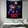 The Hex Girls cartoon Pattern Home Decor Tapestry, Wall Hanging, Decorative RV Wall Cloth.XGT0914427
