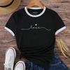 Женская летняя футболка Универсальный принт Ретро мода Футболки с коротким рукавом Повседневные Футболки с принтом