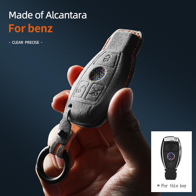New suede car key case cover protector shell For Mercedes Benz A B C E Class GLS GLA GLK GLC CLS CLA AMG W204 W205 W212 W463 MR8